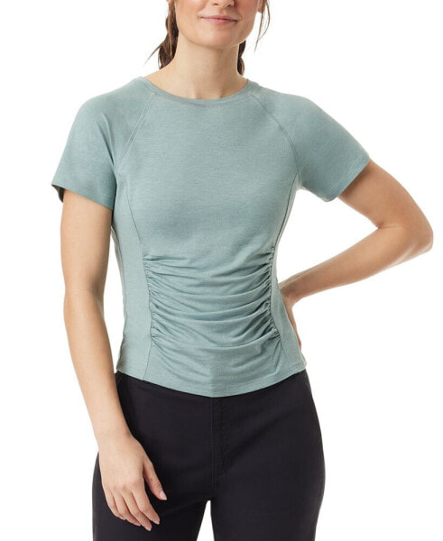 Women's Ruched Raglan-Sleeve Fashion Tee