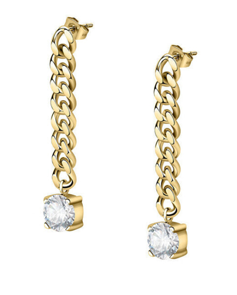 Beautiful gold-plated earrings with Poetica SAUZ08 crystals