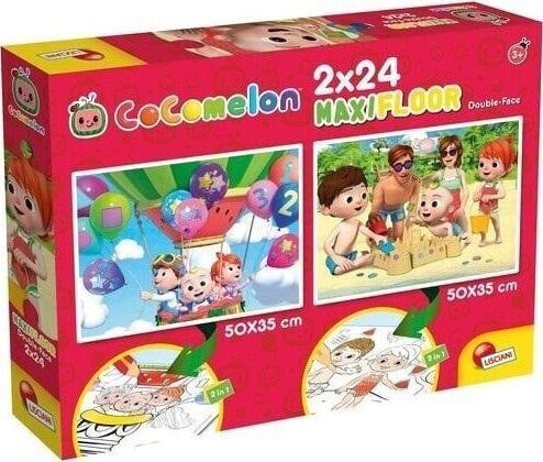 Lisciani LISCIANI COCOMELON DWUSTRONNE PUZZLE PODŁOGOWE 2X24 EL. BĄDŹ UPRZEJMY DLA WSZYSTKICH