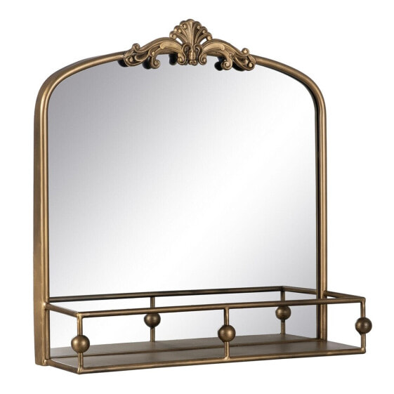 Настенное зеркало Позолоченный Стеклянный Железо 54 x 16,5 x 51 cm