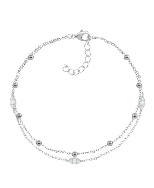 Two-Row Charm Anklet in Gold-Plate