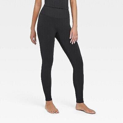 Women's Rib Seamless Leggings - All in Motion Black S