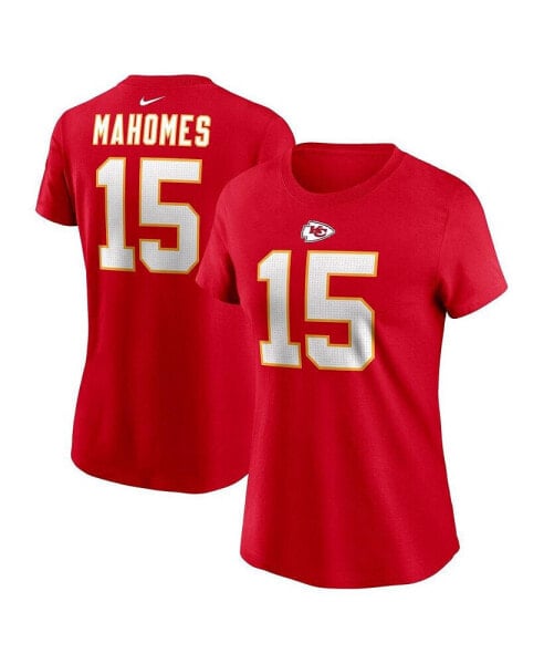 Women's Patrick Mahomes Red Kansas City Chiefs Player Name and Number T-shirt