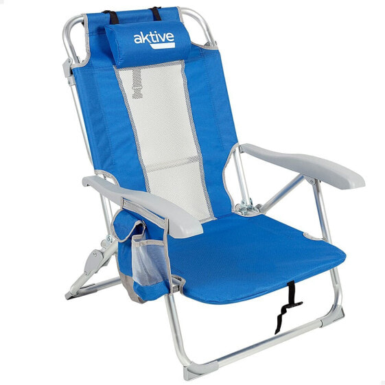 Пляжное кресло с подушками и карманами AKTIVE 5 позиций