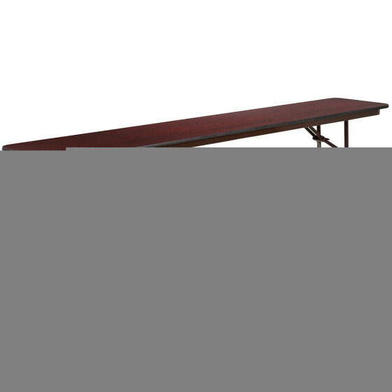 18'' X 96'' Rectangular High Pressure Mahogany Laminate Folding Training Table