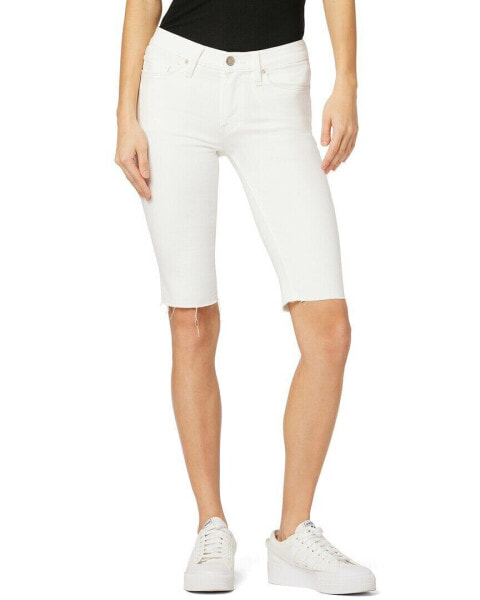 Hudson Jeans Amelia Mid-Rise Knee Short White Jean Women's 24