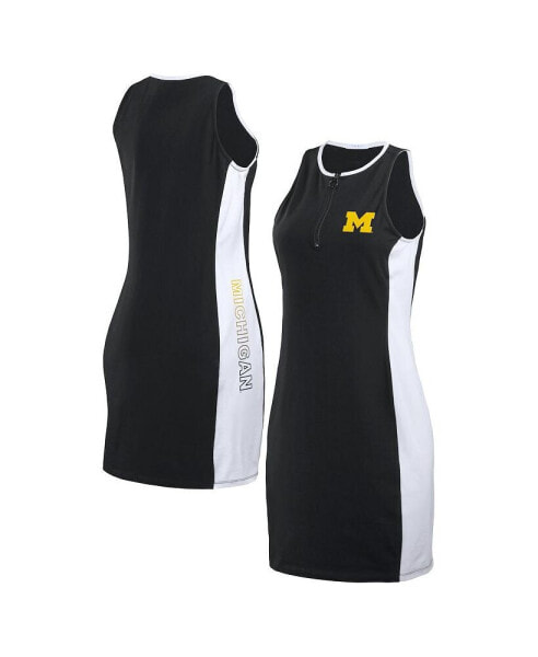 Women's Black Michigan Wolverines Bodyframing Tank Dress