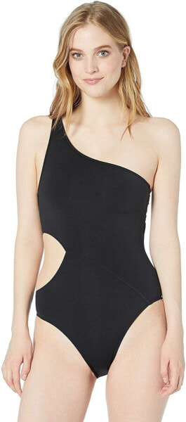 Seafolly 168994 Womens Active Shoulder Maillot One Piece Swimsuit Black Size 4