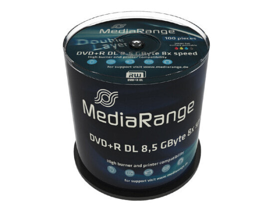 MEDIARANGE MR471 - DVD+R DL - Printable - cakebox - 100 pc(s) - 8.5 GB