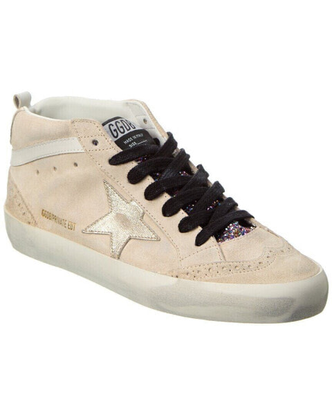 Golden Goose Midstar Suede & Glitter Sneaker Women's Beige 39