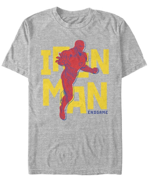 Marvel Men's Avengers Endgame Iron Man Pop Art, Short Sleeve T-shirt