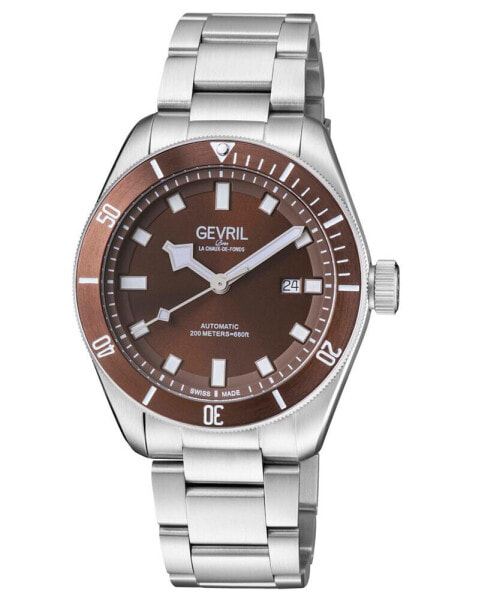Men's Yorkville Silver-Tone Stainless Steel Watch 43mm