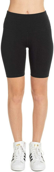 Hard Tail 274986 Women Flat Waist Cotton Spandex Bike Shorts Black LG 8