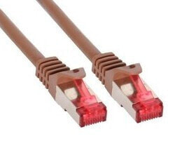 InLine Patch Cable S/FTP PiMF Cat.6 250MHz PVC copper brown 15m