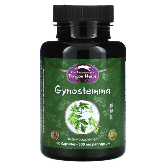 Травяное средство Dragon Herbs Gynostemma, 500 мг, 100 капсул