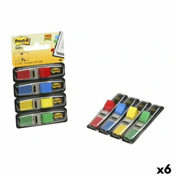 Стикеры для записей Post-it Index 12 x 43,1 мм Разноцветные 140 Листьев (6 штук)