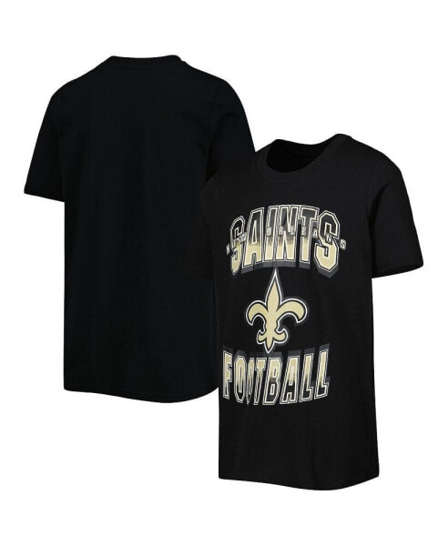 Футболка для малышей OuterStuff New Orleans Saints черная Вперед Progress