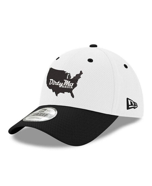 Men's White, Black Dirty Mo Media 9FORTY Adjustable Hat