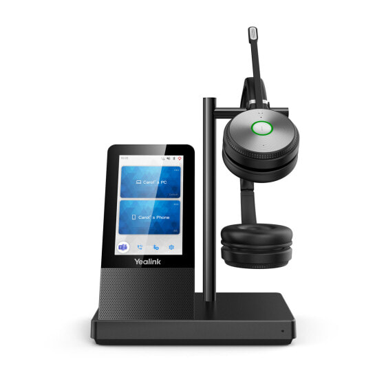 Yealink WH66 DECT Wireless Headset DUAL UC - Personal audio conferencing system - Black - Status - 160 - 20000 Hz - 97 dB - Desk
