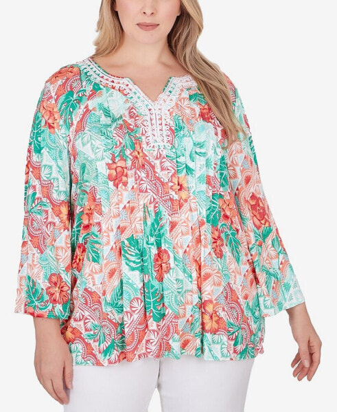 Plus Size Tropical Island Top