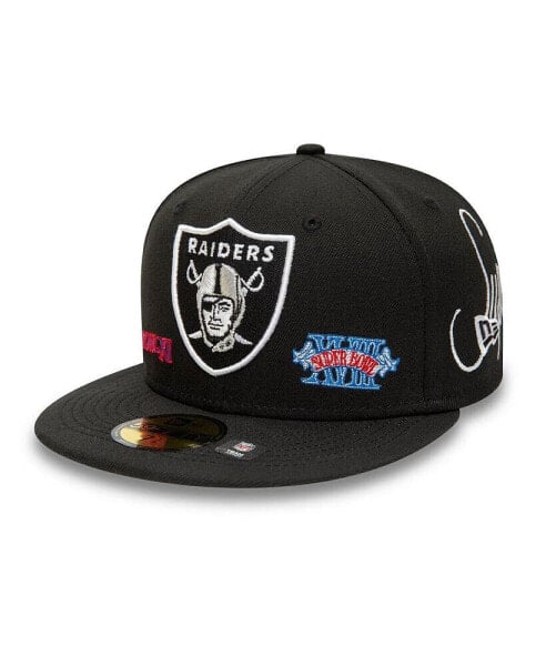 Men's Black Las Vegas Raiders Historic Champs 59FIFTY Fitted Hat