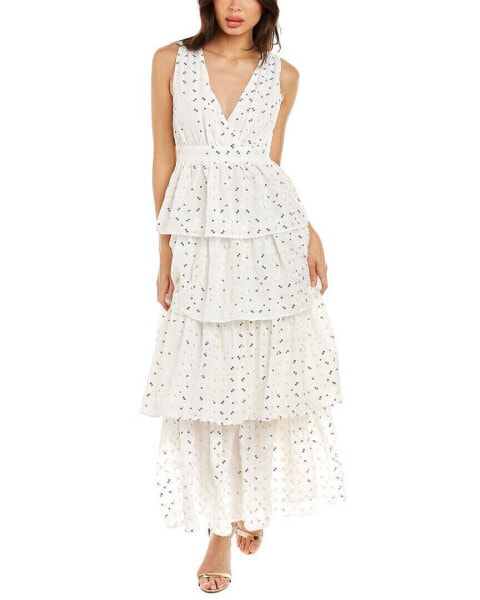 Traffic People Havana Maxi Dress Women's White S