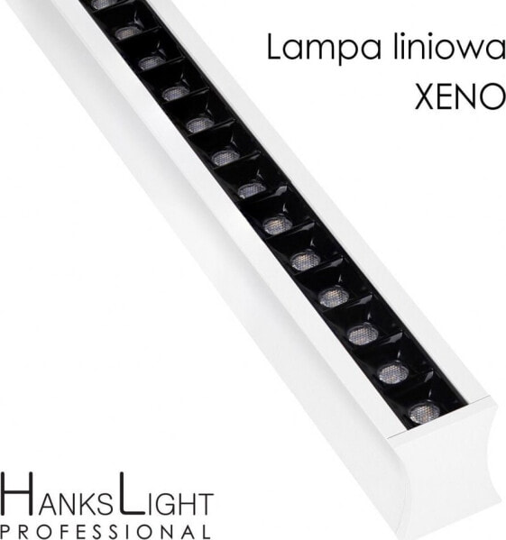 Lampa sufitowa HanksLight Lampa LED,HanksLight,liniowa,white, alu,zwiesz,1264mm,up21/down36W, AC230V,4000K