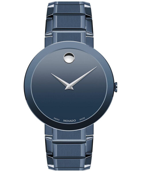 Men's Swiss Sapphire Blue PVD Bracelet Watch 39mm
