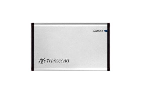 Transcend 2.5” SSD/HDD Enclosure - HDD/SSD enclosure - 2.5" - Serial ATA III - 6 Gbit/s - USB connectivity - Silver