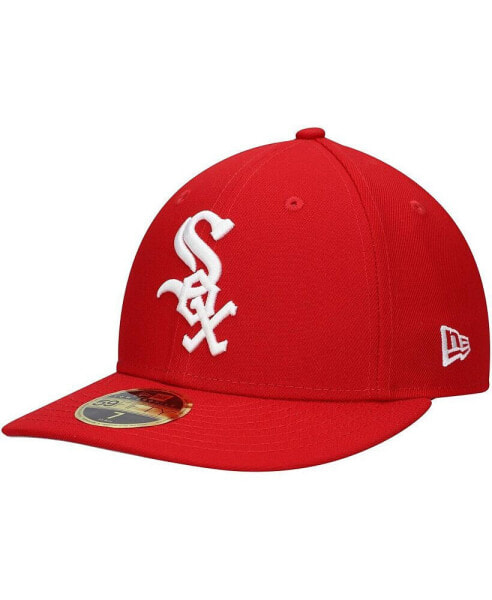Головной убор New Era Мужской бейсболка Scarlet Chicago White Sox 59FIFTY Low Profile