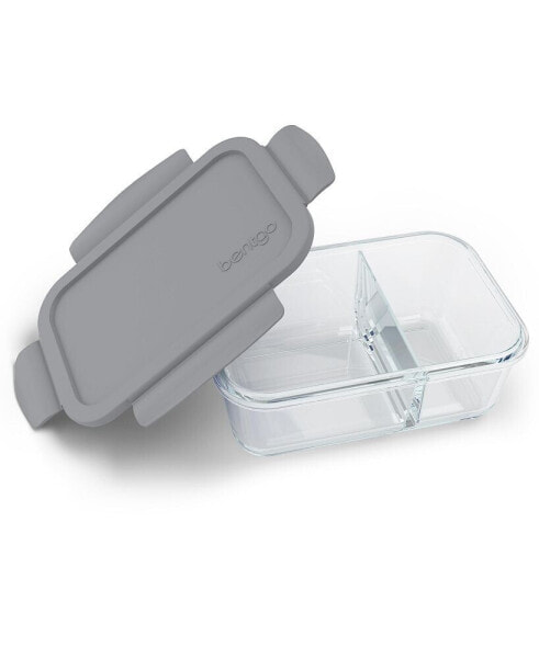 Small Divided Glass Food Storage Container