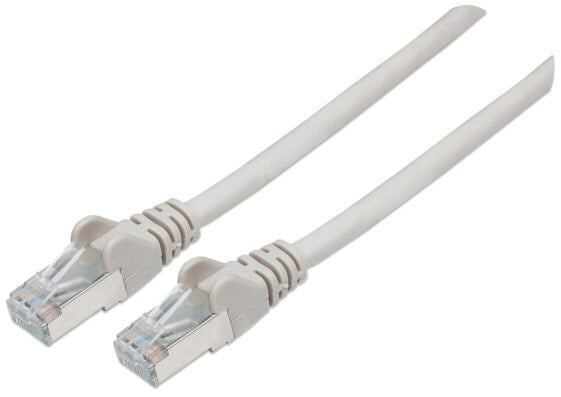 Intellinet Network Patch Cable - Cat6A - 5m - Grey - Copper - S/FTP - LSOH / LSZH - PVC - RJ45 - Gold Plated Contacts - Snagless - Booted - Lifetime Warranty - Polybag - 5 m - Cat6a - S/FTP (S-STP) - RJ-45 - RJ-45