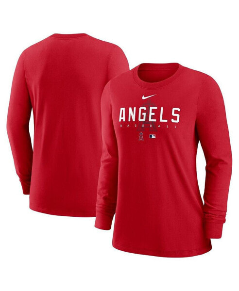 Women's Red Los Angeles Angels Authentic Collection Legend Performance Long Sleeve T-shirt
