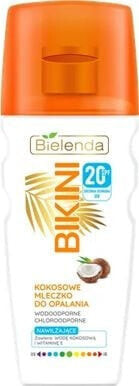Средство для загара и защиты от солнца Bielenda Bikini Кокосовое молочко для загара SPF20 200 мл