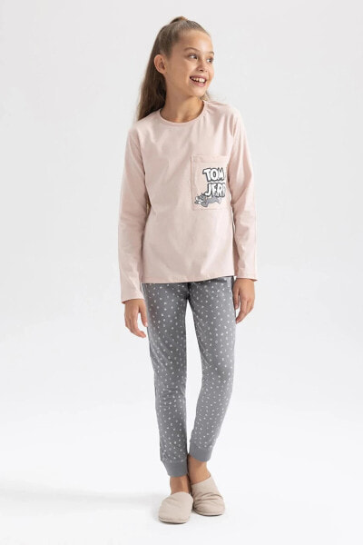 Пижама длинного рукава для девочки Tom & Jerry defacto Комплект