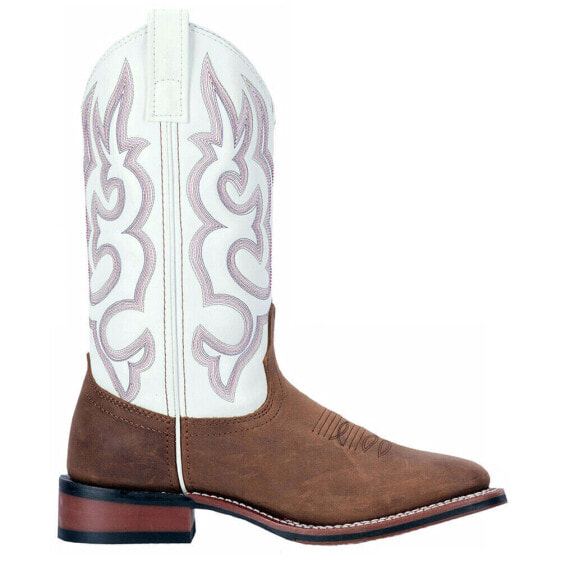 Laredo Mesquite Embroidered Square Toe Cowboy Womens Size 7 W Dress Boots 5621