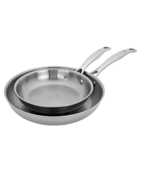 Clad H3 Stainless Steel 2 Piece 8" and 10" Fry Pan Set