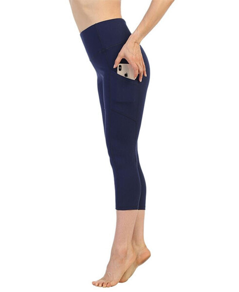 High Waist 3/4 Length Pocket Compression Leggings