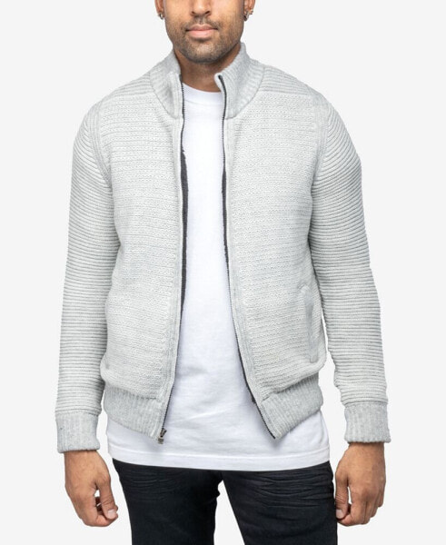 Men's Full-Zip High Neck Sweater Jacket