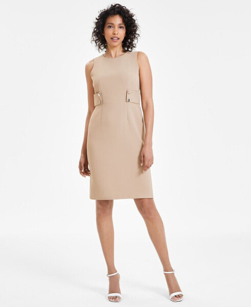 Women's Tab-Waist Sheath Dress