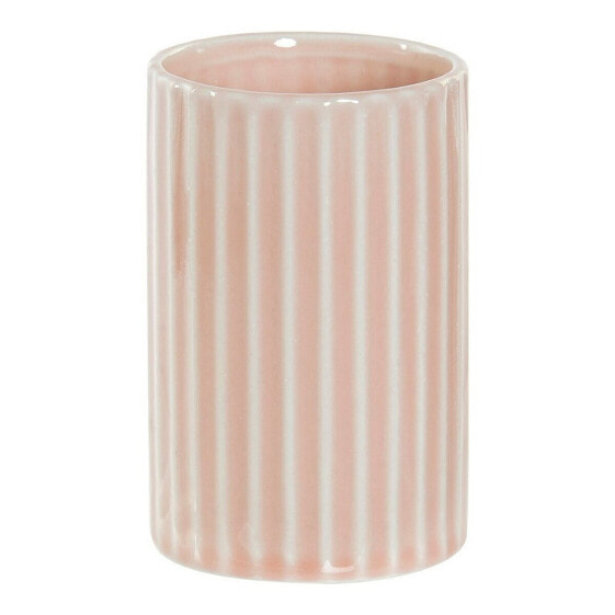 Шторы и карнизы DKD Home Decor Держатель для зубной щетки Розовый Пластик Керамика 7,2 x 7,2 x 11,5 см