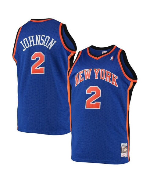 Men's Larry Johnson Blue New York Knicks Big and Tall Hardwood Classics Swingman Jersey