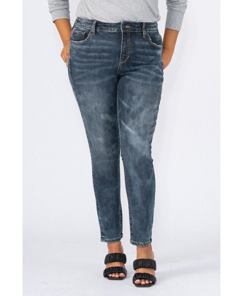 Plus Size High Rise Ankle Skinny Jeans