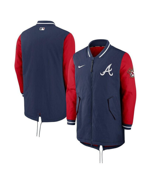 Men's Navy Atlanta Braves Dugout Performance Full-Zip Jacket