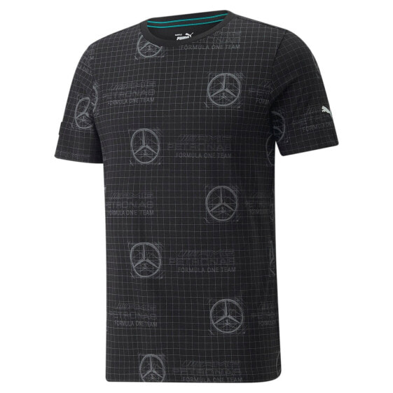 [533692-01] Mens Puma MAPF1 MERCEDES AOP LOGO TEE