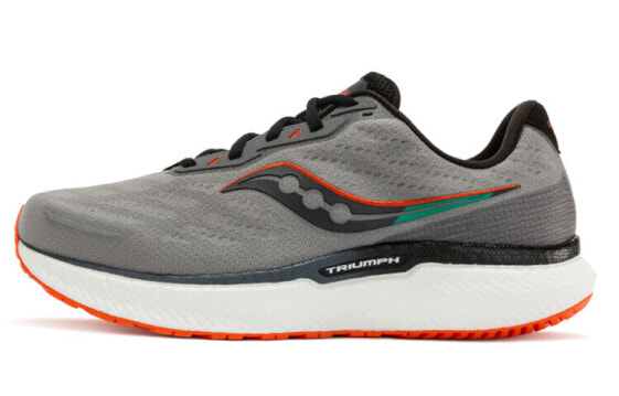 Кроссовки беговые мужские Saucony Triumph 19 насыщенно-серые/белые/красные