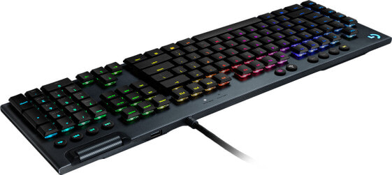 G G815 LIGHTSYNC RGB Mechanical Gaming Keyboard - GL Clicky - Full-size (100%) - USB - Mechanical - AZERTY - RGB LED - Carbon