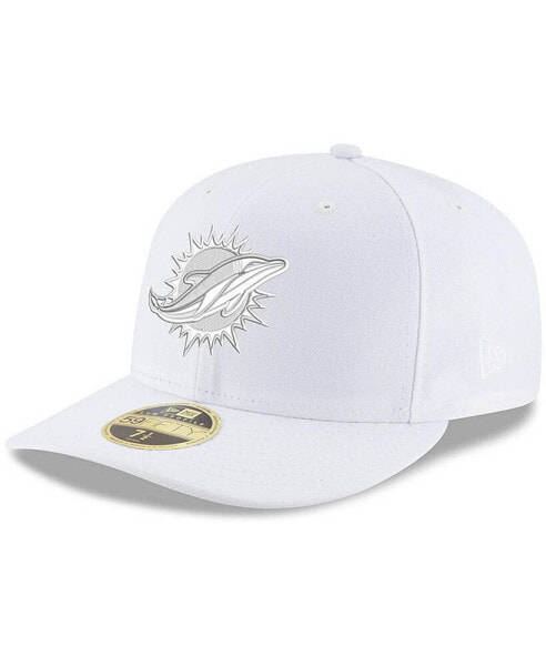 Men's Miami Dolphins White on White Low Profile 59FIFTY Fitted Hat