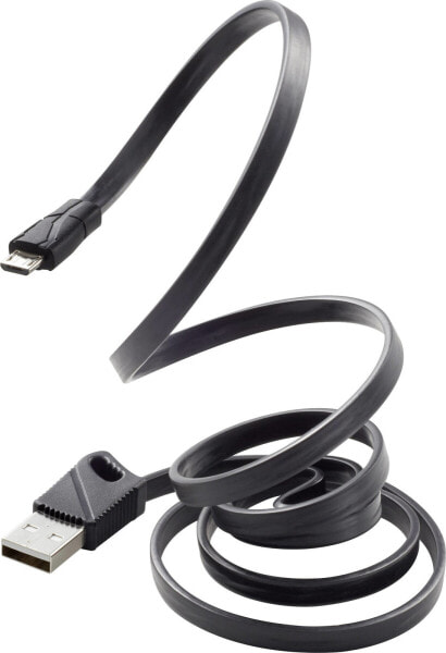 Renkforce RF-3376010 - 1 m - USB A - Micro-USB B - USB 2.0 - 480 Mbit/s - Black