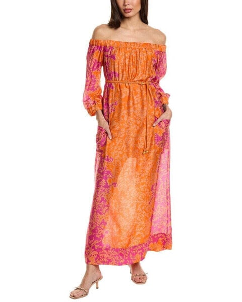 Vix Sara Silk-Blend Long Dress Women's